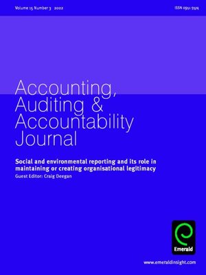 cover image of Accounting, Auditing & Accountability Journal, Volume 15, Issue 3